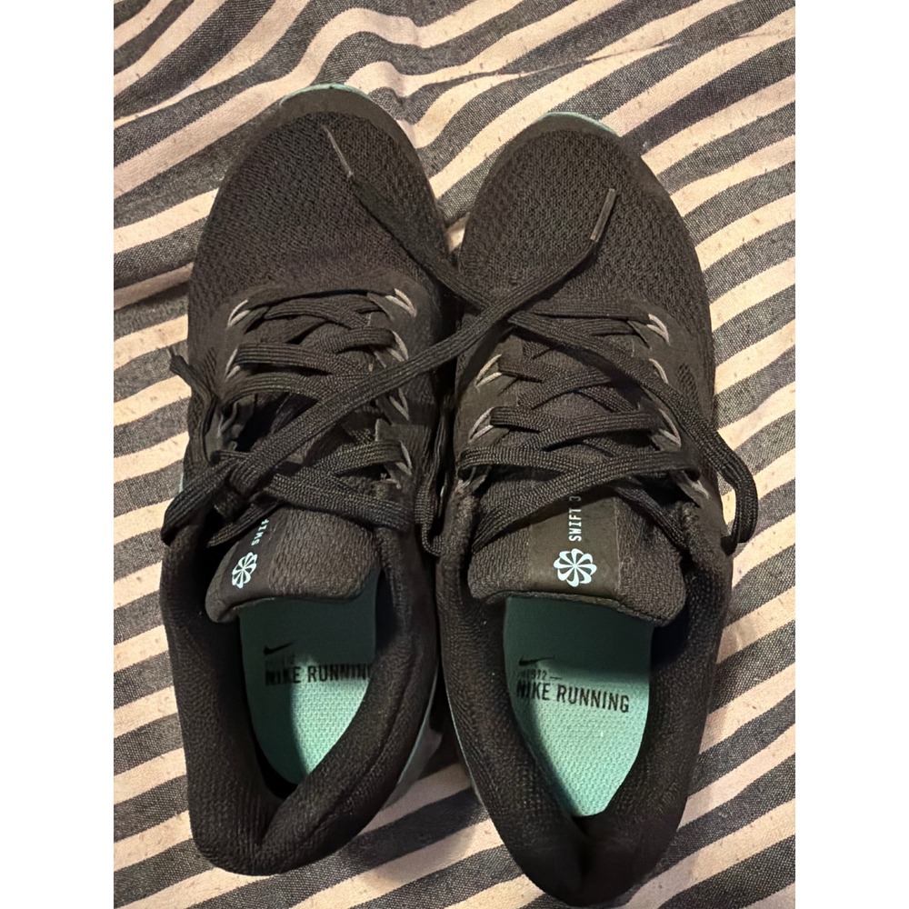 Nike Swift 3 6.5 Running Shoes Black Teal Speckled HQ4217-010 Low Top Sneaker